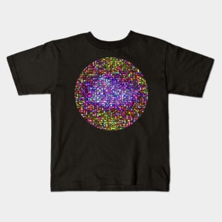Abstract Fractal Purple Red Yellow Green Marbled Pattern Kids T-Shirt